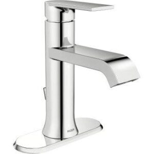 moen mws84760 genta 1.2 gpm single hole bathroom faucet with pop-up drain assembly