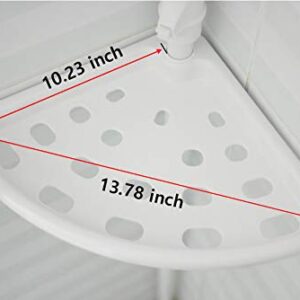 Prince Hanger, One Touch Adjustable Corner Shower Caddy, PHUS-0081, White, Coated Steel, Made in Korea