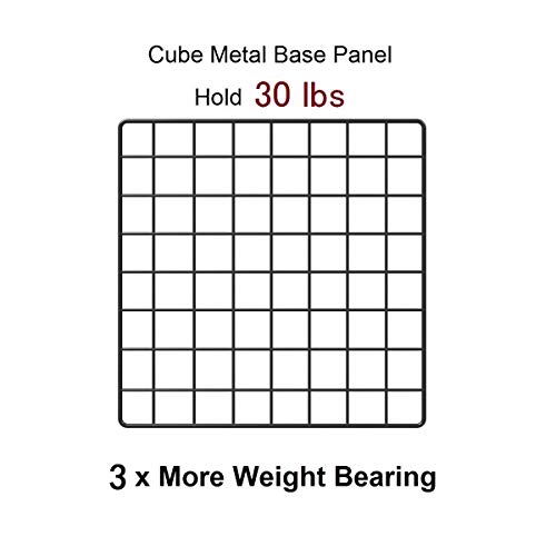 KOUSI DIY Wire Cube Storage, Modular Metal Shelf, Cubby Shelving, Stackable Grid Organizer, 12 Cube, Black