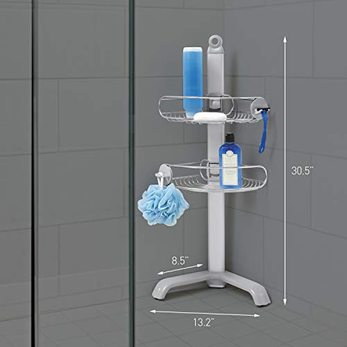 simplehuman Corner Shower Caddy, Stainless Steel and Anodized Aluminum