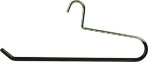 rugged metal quilt hanger, box of 4 open ended heavy gauge steel bottom hanger with black vinyl non-slip coating for pants linens or textiles by the great american hanger company