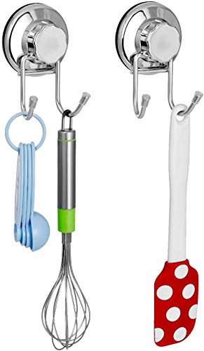 SANNO Powerful Vacuum Suction Cup Shower Caddy/Two Suction Hooks Basket for Shampoo Combo Organizer Basket Stainless Steel Holder for Bathroom Storage Stainless Steel (Set of 3)