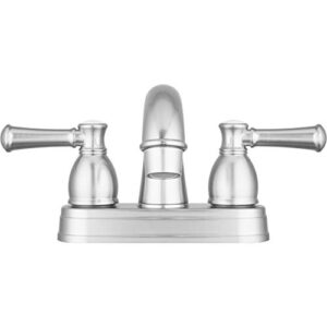 Dura Faucet RV Designer Two Handle Arc Spout Bathroom Faucet (Brushed Satin Nickel) - for Recreational Vehicles, Motorhomes, Travel Trailers and More