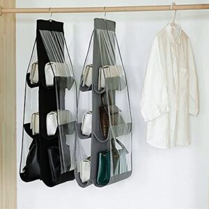 Andy's Orchids 2PACK Storage Hanging Bag Rotatable Hook Six Compartment Storage Bag Closet Hanging Bag Storage Bag