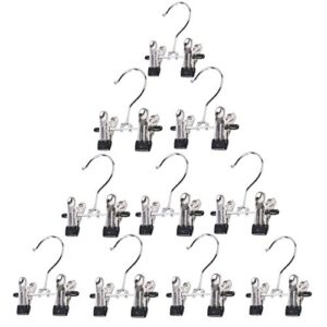 yuyeran 10 pcs/set space saving boots hangers double adjustable clips for boots socks bags hanging organizer