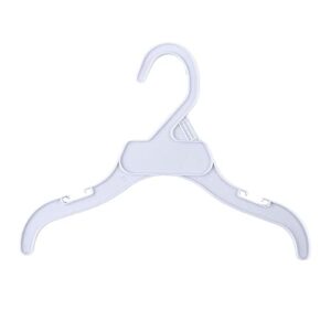 10Pcs Plastic Pet Clothes Hanger,Non-Slip Solid Apparel Hangers Plastic Clothing Rack for Dog Product Accessories(L,White)
