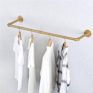 HomeDecoGoods Clothes Rack Wall Mount, 34''L Clothing Bar for Wall, Industrial Pipe Clothes Rod, Heavy-Duty Cast-Iron Garment Rack, Clothes Hanging Rod Bar for Laundry Room Closet Storage