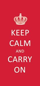 paperproducts design decorative kitchen towel - tabletop dining décor – 100% cotton, absorbent – colorful versatile towels – artistic designs – 18” x 26”, keep calm & carry on design