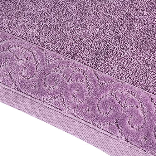 Jixiangdou Hand Towel , Cotton Hand Towel Ultra Soft Large Absorbent Towel for Bathroom Home Hotel Spa, 13 x 30 Inches, 2 Pack,Purple