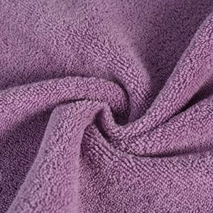 Jixiangdou Hand Towel , Cotton Hand Towel Ultra Soft Large Absorbent Towel for Bathroom Home Hotel Spa, 13 x 30 Inches, 2 Pack,Purple