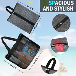 Shower Caddy, 7 outside mesh pockets with Totes Mesh Beach Bag,for Beach Pool Travel Daily Shower Caddy, Pool Gym Grocery Travel with Wet Pocket Mesh Shower Caddy