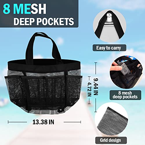 Shower Caddy, 7 outside mesh pockets with Totes Mesh Beach Bag,for Beach Pool Travel Daily Shower Caddy, Pool Gym Grocery Travel with Wet Pocket Mesh Shower Caddy