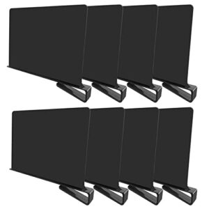 acrylic shelf dividers for closet organization - moveable, easy to install, wood bookcase, library, wardrobe, closet shelf divider - wood closet separators for clothes, pack of 8