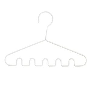 2 pcs iron metal wavy clothes hangers multi-purpose closet organizer for bra, ties, belt, tank top, camisole dress (white)