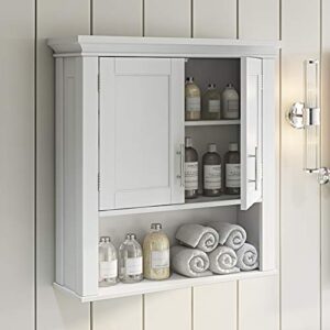 RiverRidge Somerset Two-Door Bathroom Storage, White Wall Cabinet