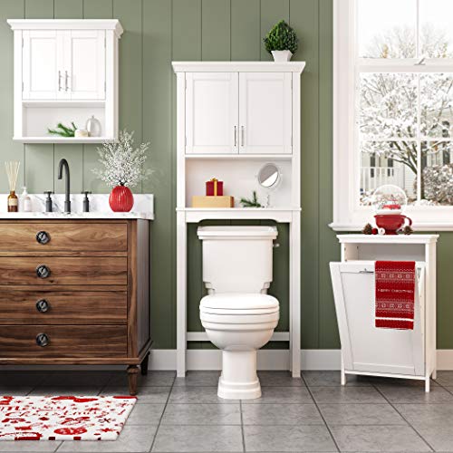 RiverRidge Somerset Two-Door Bathroom Storage, White Wall Cabinet