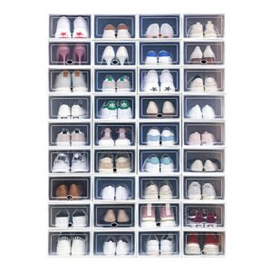 lowfi thickened plastic shoe box storage box transparent shoe storage anti-oxidation flip lid shoe cabinet shoe rack storage