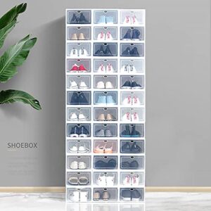 LOWFI Thickened Plastic Shoe Box Storage Box Transparent Shoe Storage Anti-Oxidation Flip Lid Shoe Cabinet Shoe Rack Storage