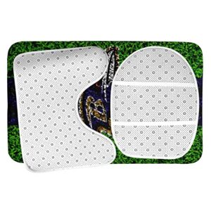 Baltimore Raven Bathroom Rugs and Mats Sets 3 Piece,American Football Design Non Slip U-Shaped Contour Toilet Mats, Bath Mat and Toilet Lid Cover for Tub Shower and Bath Room