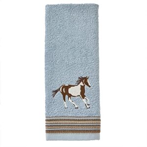 skl home by saturday knight ltd. horse country hand towel,blue