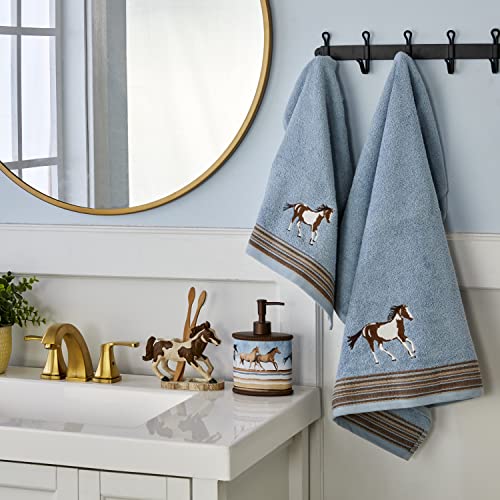 SKL Home by Saturday Knight Ltd. Horse Country Hand Towel,Blue