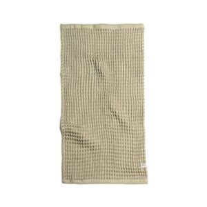 Happy Place 100% Organic Cotton Waffle Weave Hand Towels, Quick Dry and Ultra Absorbent, Premium Lightweight 15" x 30" Bathroom Hand Towels (Sage)