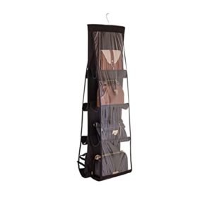 zsedp hanging handbag storage bag non woven foldable transparent storage bag door wall sundries shoe rack bag