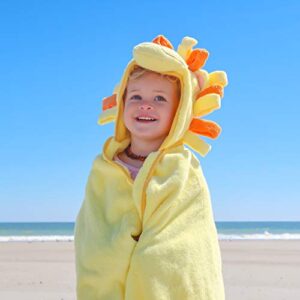 Little Tinkers World Premium Hooded Towel for Kids | Lion Design | Ultra Soft and Extra Large | 100% Cotton Bath Towel with Hood for Girls or Boys