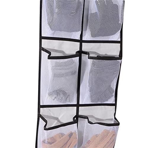 ZSEDP 12 Large Mesh Pocket Hanging Shoe Storage Rack Door Back Shoe Rack Storage Home Wall Hanging Bag Room Shoe Slipper Storage (Color : E, Size : 30 * 150cm)