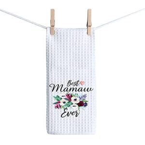 tsotmo grandma gift mamaw kitchen towel best mamaw ever kitchen towel gift (mamaw towel)