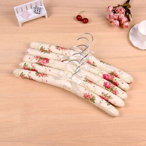 10PCS Clothes Hangers Printed Bow Padded Hanger Thickened Non-Slip Wedding Dress Hanger for Closet or Bedroom