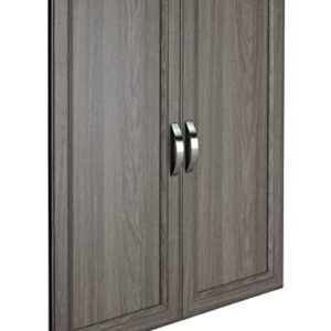 ClosetMaid SuiteSymphony Wood Closet Door Set Pair, Add On Accessory, Shaker Style, for Storage Clothes, for 25 in. Units, Graphite Grey/Satin Nickel