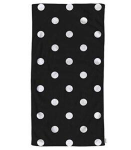 ofloral polka dot hand towels cotton washcloths,vintage black white spot doodle polka comfortable super-absorbent soft towels for bathroom kitchen face towel 15x30 inch