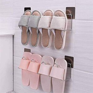 MFCHY Wall Hanging Iron Shoe Rack,Slipper Storage Organizer Wall Mount Shoes Rack for Living Room Bathroom