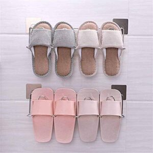 MFCHY Wall Hanging Iron Shoe Rack,Slipper Storage Organizer Wall Mount Shoes Rack for Living Room Bathroom