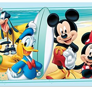 Ginsey Disney Mickey Mouse Summer Fun Decorative Bathtub Mat for Kids' Bathroom Decoration, Blue, Standard Tub Size