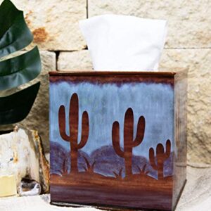 Ebros Rustic Southwestern Desert Cactus Arizona Wilderness Bathroom Accent Resin Figurine Accessories Western Country Cabin Lodge Decorative (5 Piece Bathroom Set)