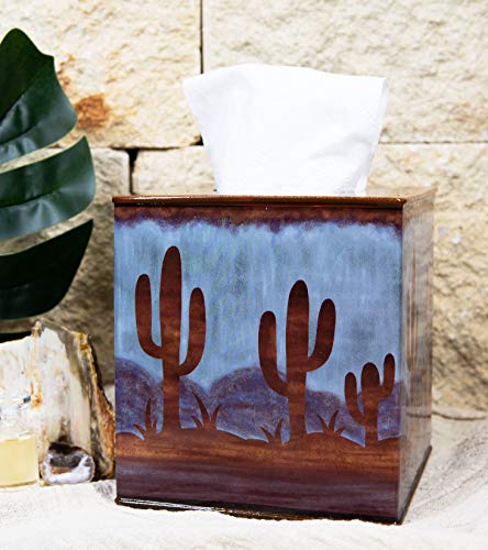 Ebros Rustic Southwestern Desert Cactus Arizona Wilderness Bathroom Accent Resin Figurine Accessories Western Country Cabin Lodge Decorative (5 Piece Bathroom Set)