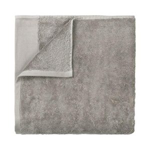 blomus riva organic terry cloth hand towel - satellite (taupe) - set of 2-30x50cm / 12x20in