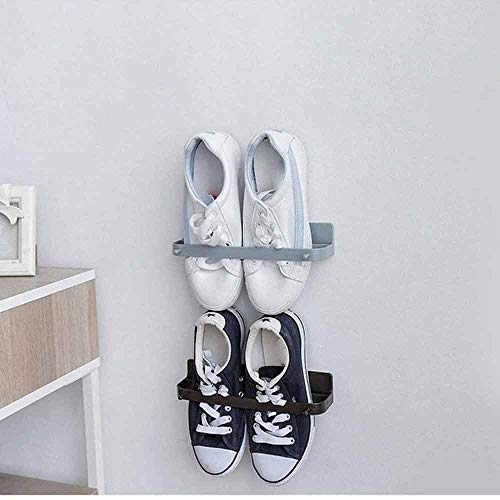 MFCHY Creative Wall-Mounted Shoe Rack Shoe Organizer Shoe Holder Space Saving Home Shoe Storage Rack (Color : E)