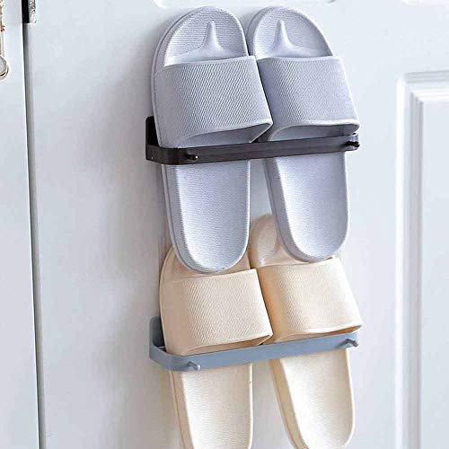 MFCHY Creative Wall-Mounted Shoe Rack Shoe Organizer Shoe Holder Space Saving Home Shoe Storage Rack (Color : E)