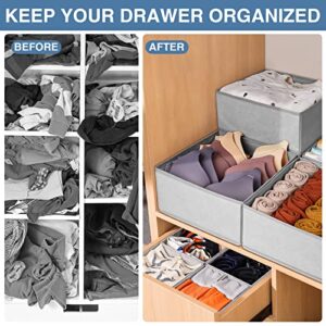 3 Pack Clothes Blanket Storage Bags with 12 Pack Drawer Organizers for Clothing