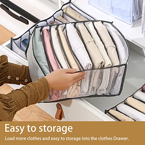 OHEMDI 3 Pcs Wardrobe Underwear and Socks Organizer and Drawer Organizer for Small Size Foldable Clothes for Women and Men