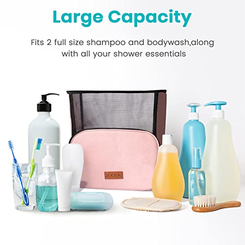 Kadamii Shower Bag with Phone Holder for College Dorm, Hanging Portable Mesh Gym Shower Caddy for Women Men, Cruise Travel Bathroom Accessories Must Have