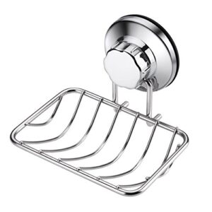 iPEGTOP Suction Soap Dish, Shower Caddy and Shower Hooks Bundle