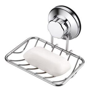 iPEGTOP Suction Soap Dish, Shower Caddy and Shower Hooks Bundle