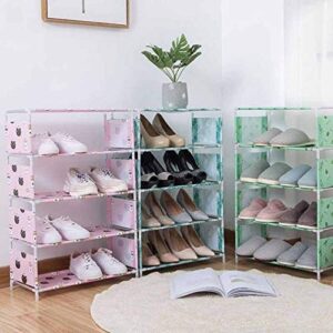 MFCHY Shoe Rack Storage Artifact Multi-Layer Fabric Shoe Rack Shoe Rack Rack Simple Shoe Rack Dust Door Storage (Color : C)