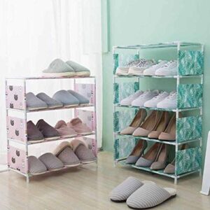 MFCHY Shoe Rack Storage Artifact Multi-Layer Fabric Shoe Rack Shoe Rack Rack Simple Shoe Rack Dust Door Storage (Color : C)