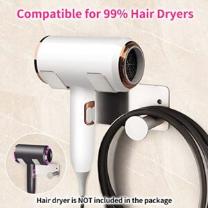 Hair Dryer Holder Hair Dryer Holder Wall Mounted, Self Adhesive SUS304 Blow Dryer Holder Compatible for Dyson Hair Dryer Holder, Banjekt