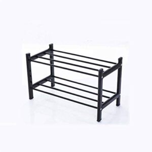 mfchy small shoe rack flower stand simple home shoe cabinet iron dormitory balcony bed storage rack size (size : 47cm hength)